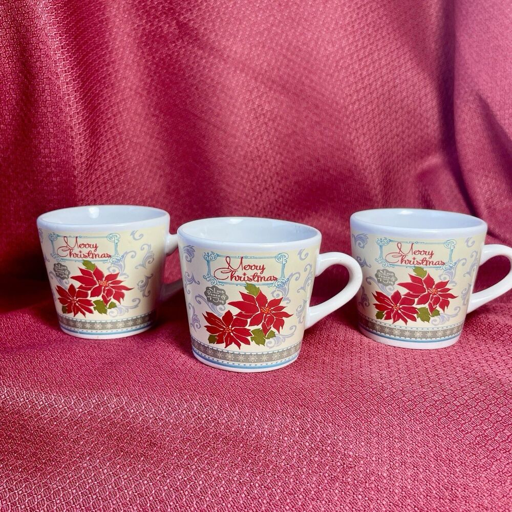 MSI Vintage "Merry Christmas" Mugs-set Of 3
